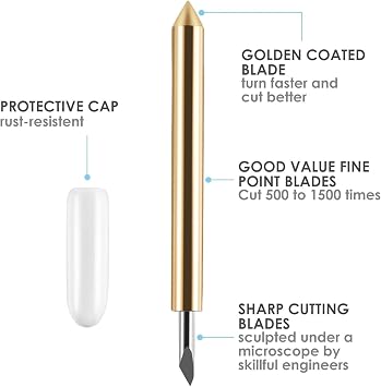 10PCS Cutting Blades for Cricut Maker, Premium Fine Point Replacement Blade with 45 Degree Compatible with Cricut Maker/Maker3 Cutting Machine, Explore Air/Air 2/ Explore Air3