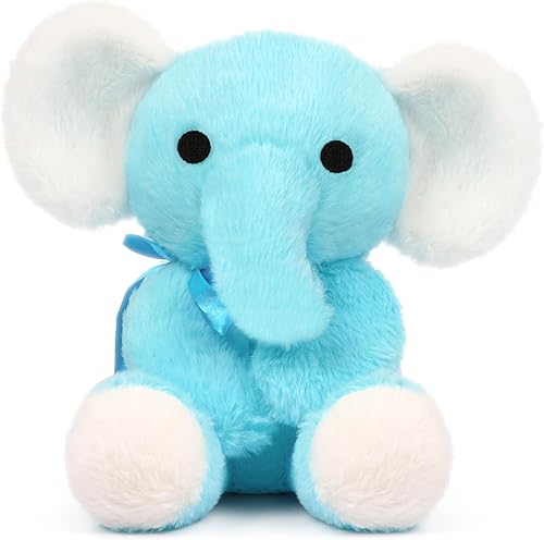 9inch Blue Elephant Stuffed Animals, Cute Elephant Plush for Valentine's Day Gift, Soft Blue Stuffed Elephant for Baby,Boys and Girl, Baby Shower,