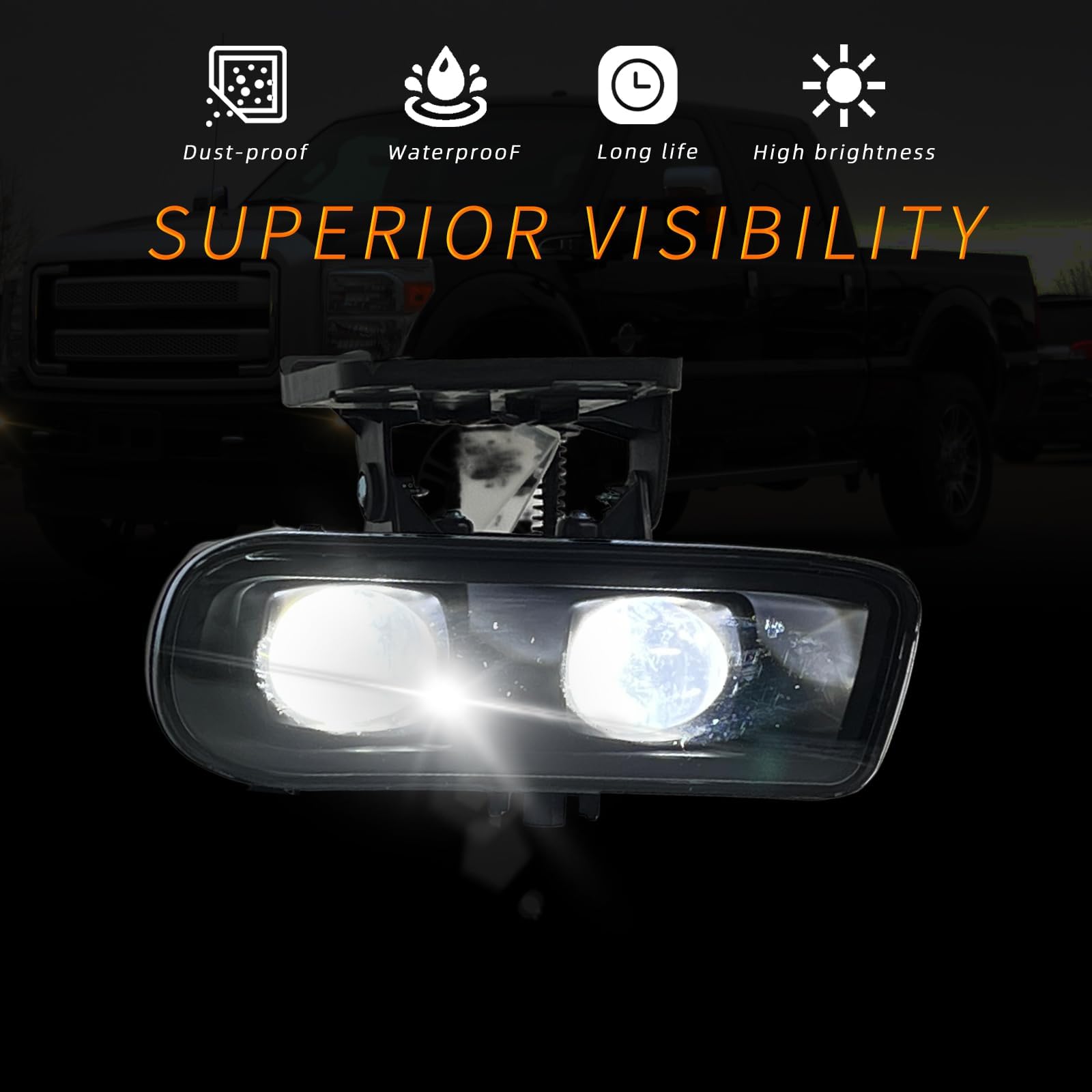 Shocklight LED fog lights Compatible with [1999-2002 GMC Sierra] [2000 2001 2002 2003 2004 2005 2006 GMC Yukon] Driving Fog Lights