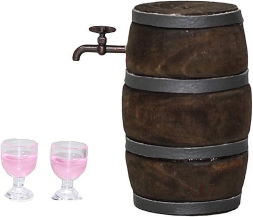 Mini barril de vino exquisito artesanía, barril de madera para vino tinto divertido C