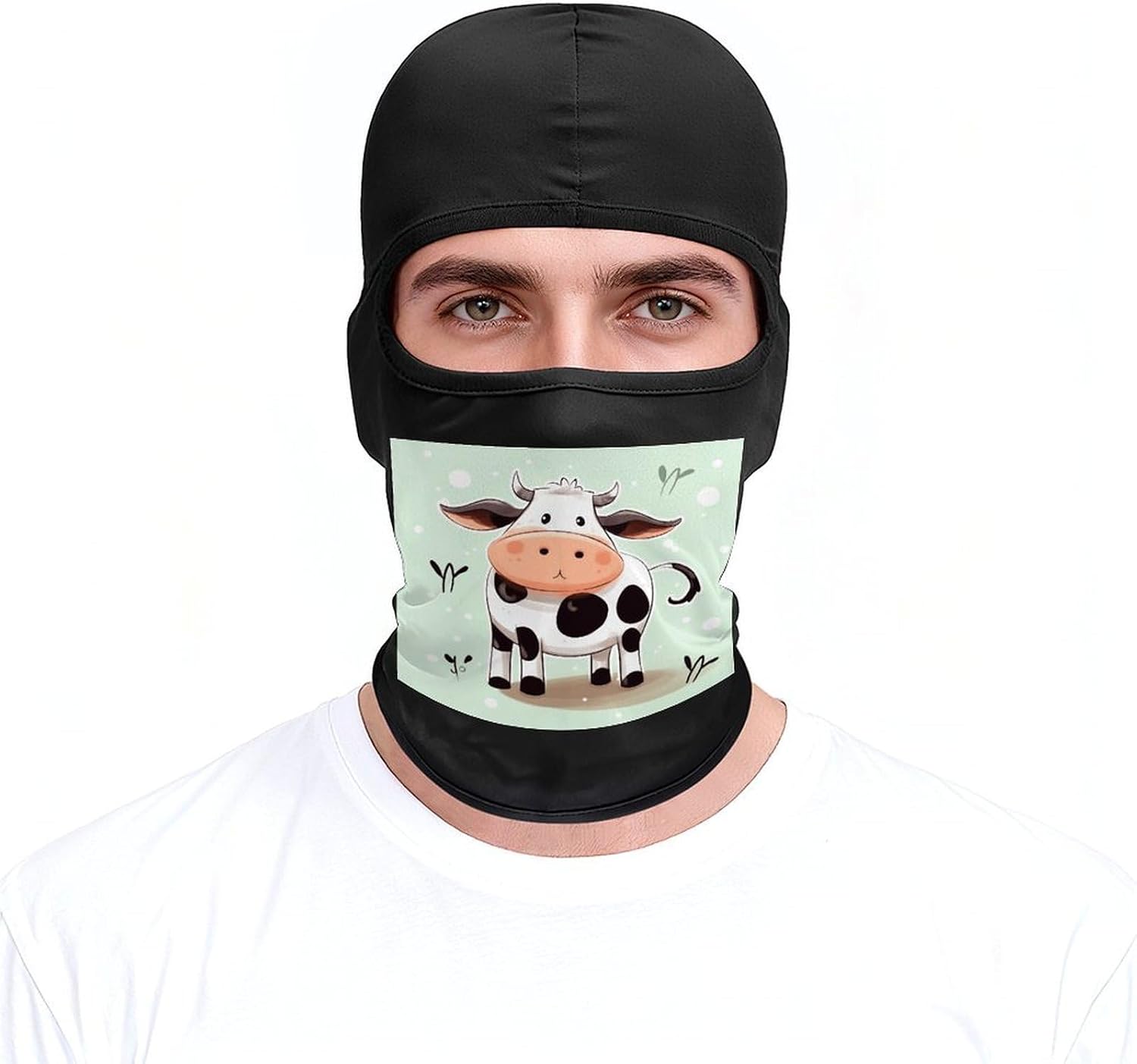 Cute Cow Polka Dot Balaclava Ski Mask Neck Gaiter image 4