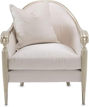 Aico Amini London Place Accent Chair in Light Champagne