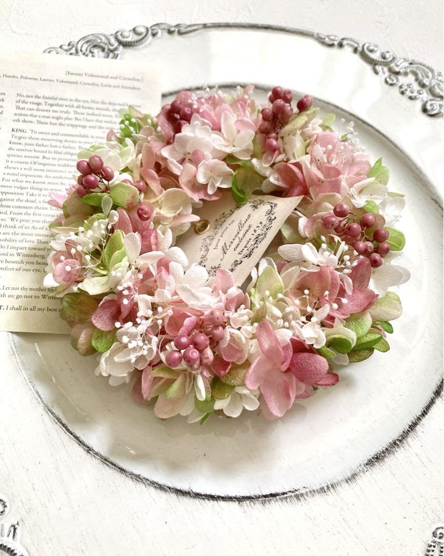 プリザーブドフラワー♡くすみピンク＆グリーン Amazon｜プリザーブドフラワー ミニリース2点セット［くすみ