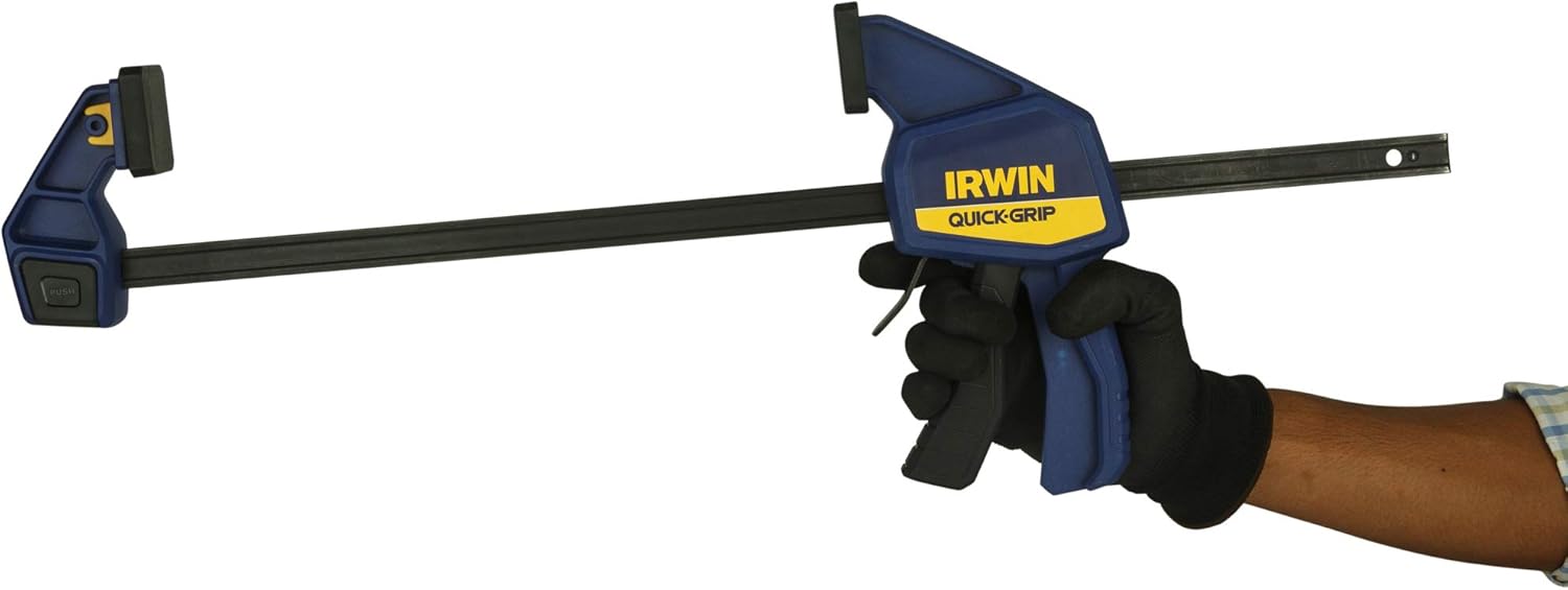 IRWIN QUICK-GRIP Bar Clamp, One-Handed, Medium-Duty, 18-Inch (1964719) - - 