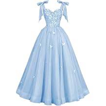 3D Butterfly Tulle Prom Dresses Long Sparkly 2026 Ball Gowns Sequin Quinceanera Dress with Bow