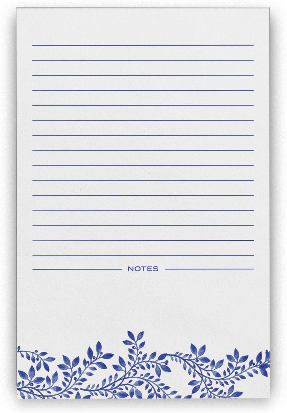 Dashleigh Indigo Blue Floral Notepad, 100 Sheets (5x8 - Lined)