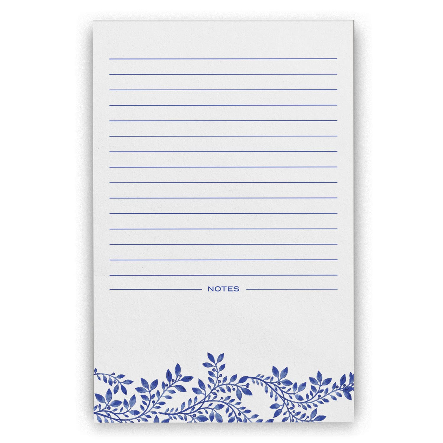 Dashleigh Indigo Blue Floral Notepad, 100 Sheets (5x8 - Lined)
