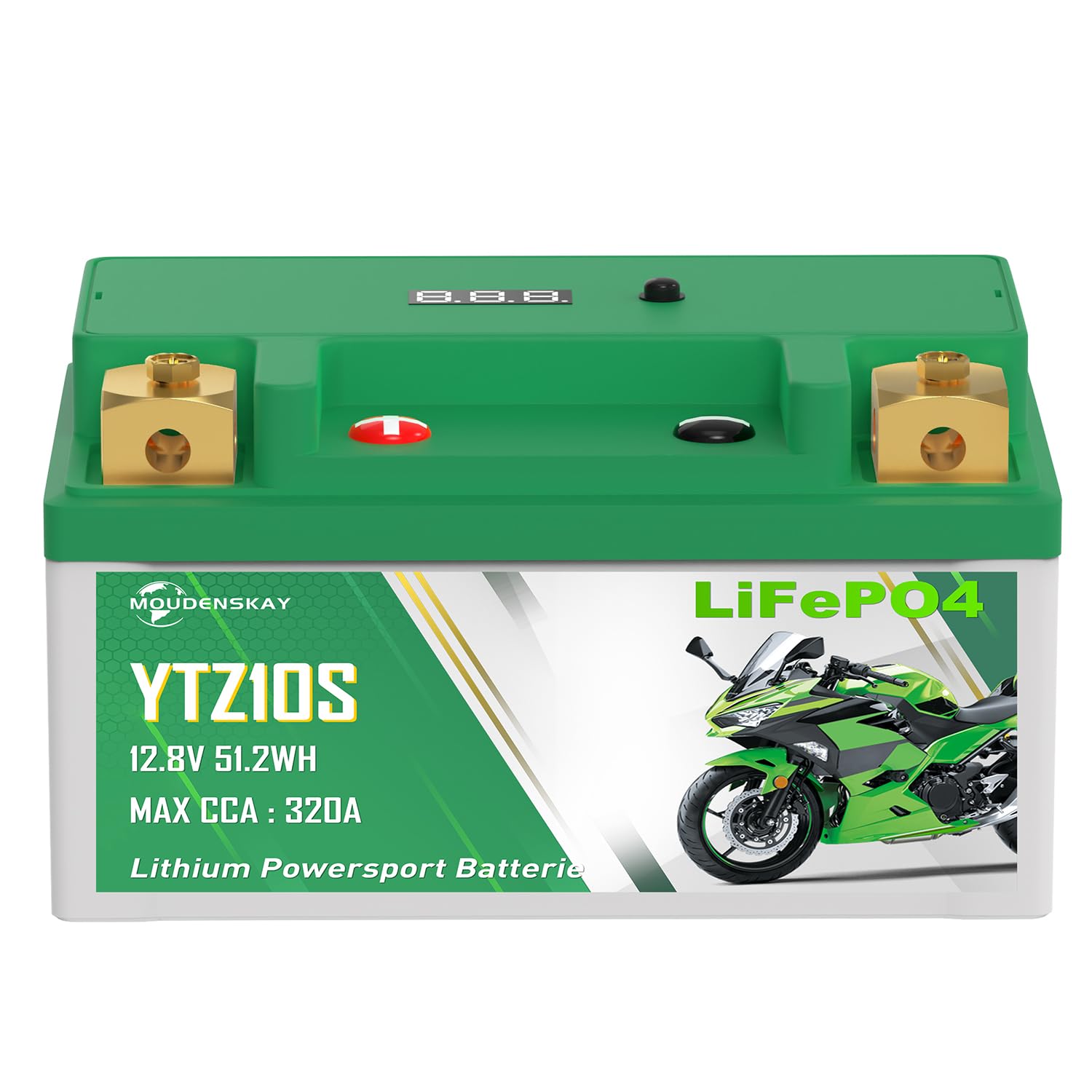 MOUDENSKAY Lithium Motorrad Batterie Green 2026