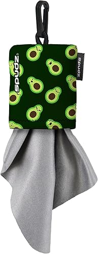 Miniatura 17 de SPUDZ Limpiador clásico de lentes de microfibra, bolsa con clip, lavable, para binoculares, visores, gafas, pantallas, unicornio pastel, 6 x 6