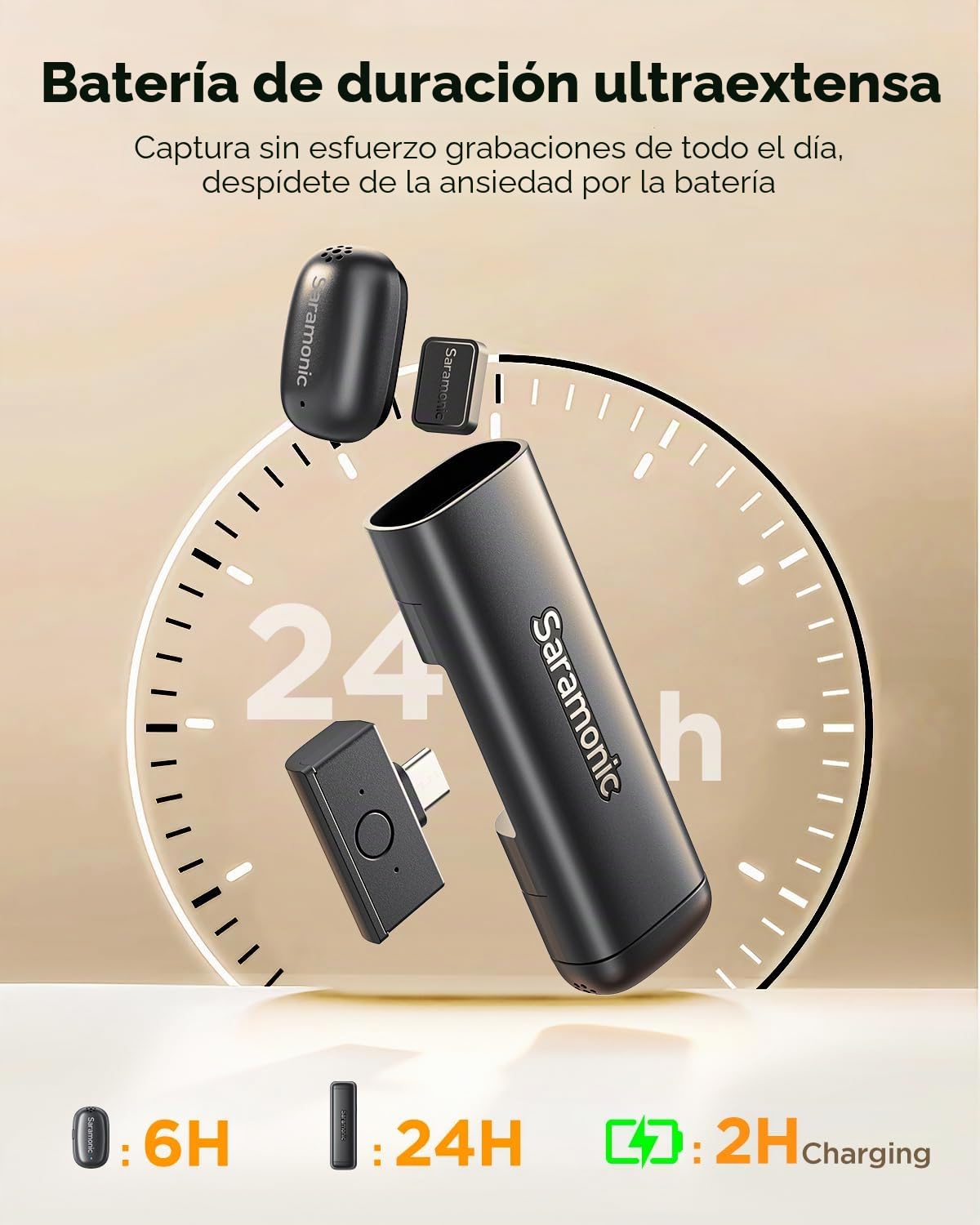 Saramonic Air SE Micrófono Lavalier inalámbrico 48 KHz/24 bits USB-C & Lightning Mini Micrófono para iPhone, Android, PC, Micrófono de solapa para Vlogging, Streaming, YouTube, Entrevistas