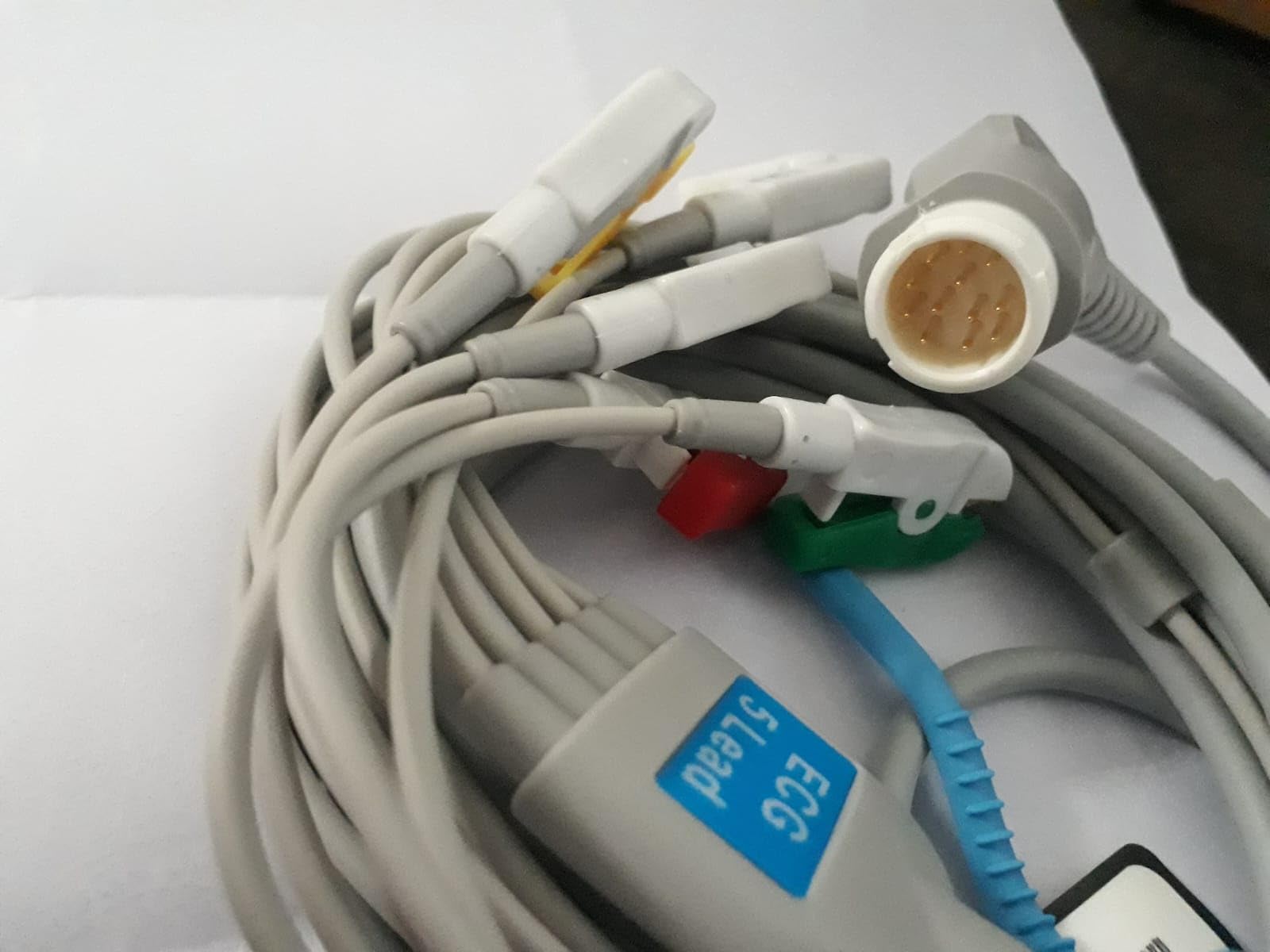 5 Lead ECG Cable compatible with Hp/Mindray/Browndove/Philips 12 pin Clip type-image-5