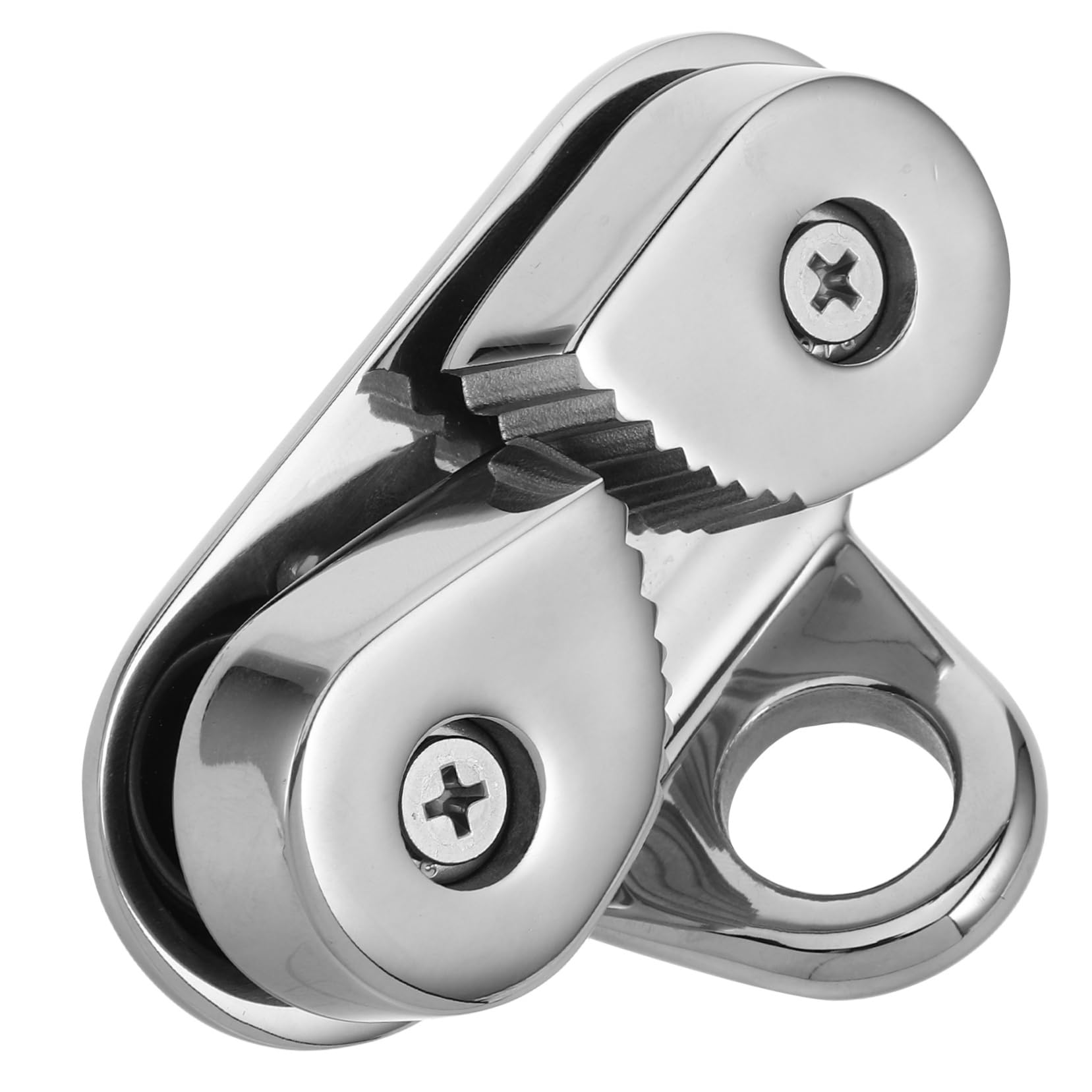 KOMBIUDA Marine Rope Cleats Set Stainless Steel Cam Cleats for Sailboat Canoe Rope Safety Buffer