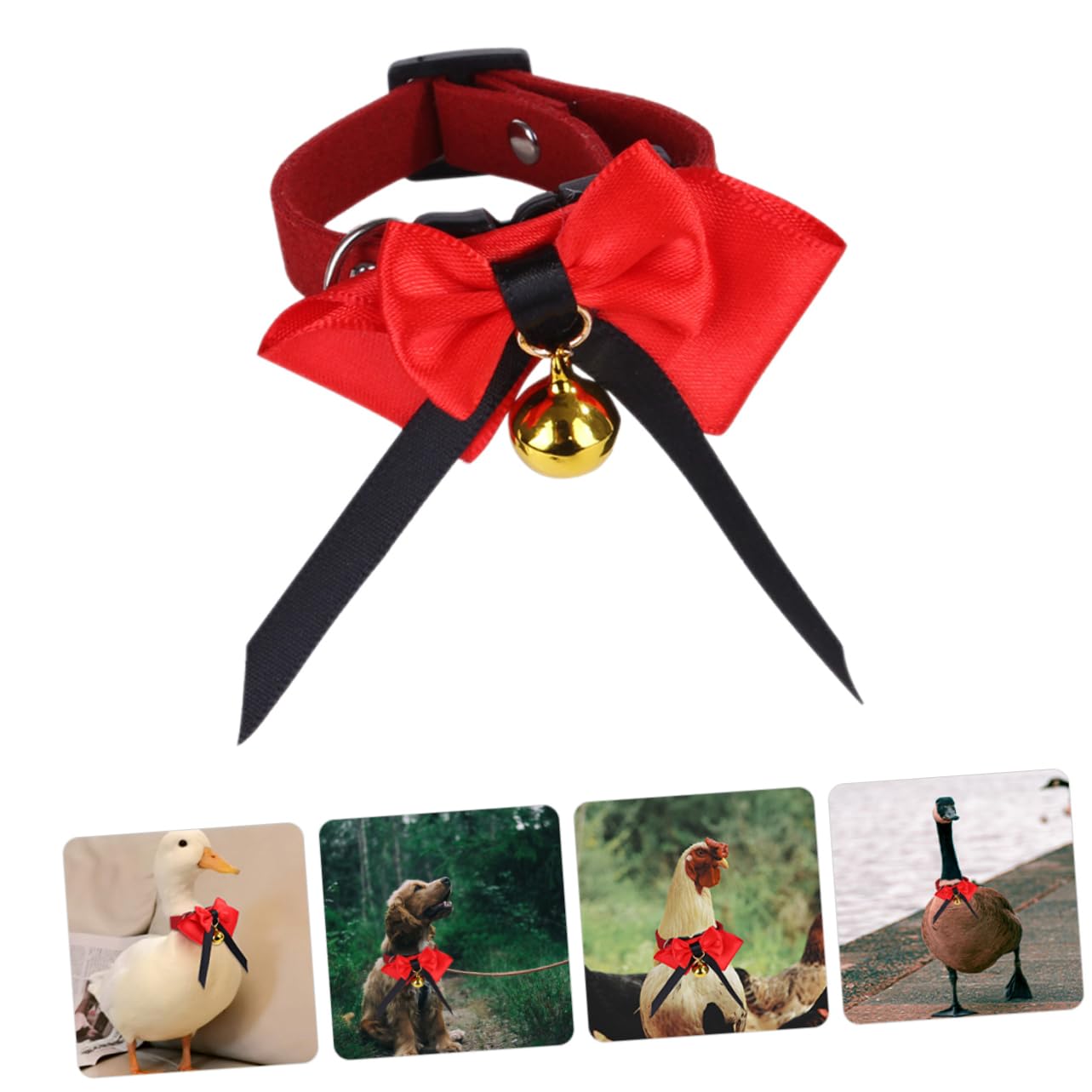 SUPVOX Dorable Bird Collar Handmade Chicken Goose Bow Tie Decorative Pet Supply Lightweight Comfortable for Festival Parties
