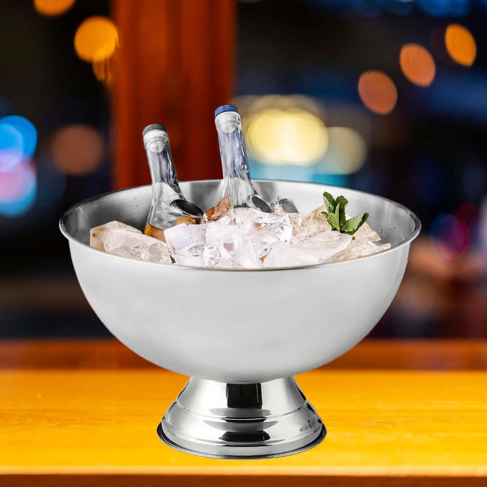 Vaidha Seau à Glace en Plastique, Bac de Refroidissement pour Boissons, Seau à Vin Transparent pour Fêtes, pour Bouteilles de Vin, Champagne Ou Bière