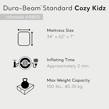 INTEX Cozy Kidz Inflatable Airbed for Kids with Carry Bag