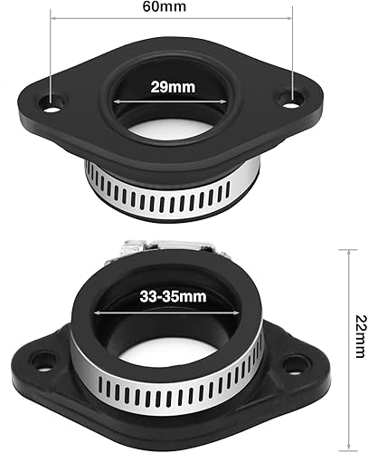 Miniatura 2 de 2 piezas de botas de adaptador de carburador de entrada de admisión de aire para motocicleta Minibike Dirt Bike Motocross TTR SSR PWK