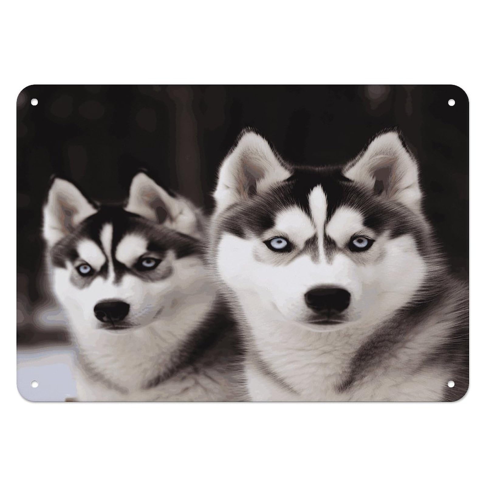 Btcowzrv Style Husky Dog Metal Sign, 5.5" X 7.9" Tin Wall Decor, Wall Art Plaques For Home Wedding Decor Room Living Room Decoration