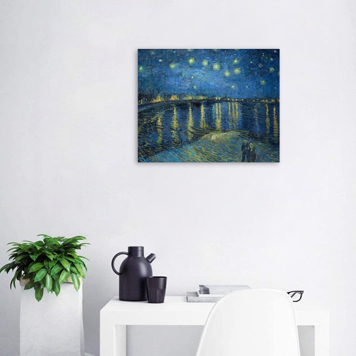 Amazon.co.jp: デジタル油絵 ゴッホ ローヌ川の星月夜 数字油絵