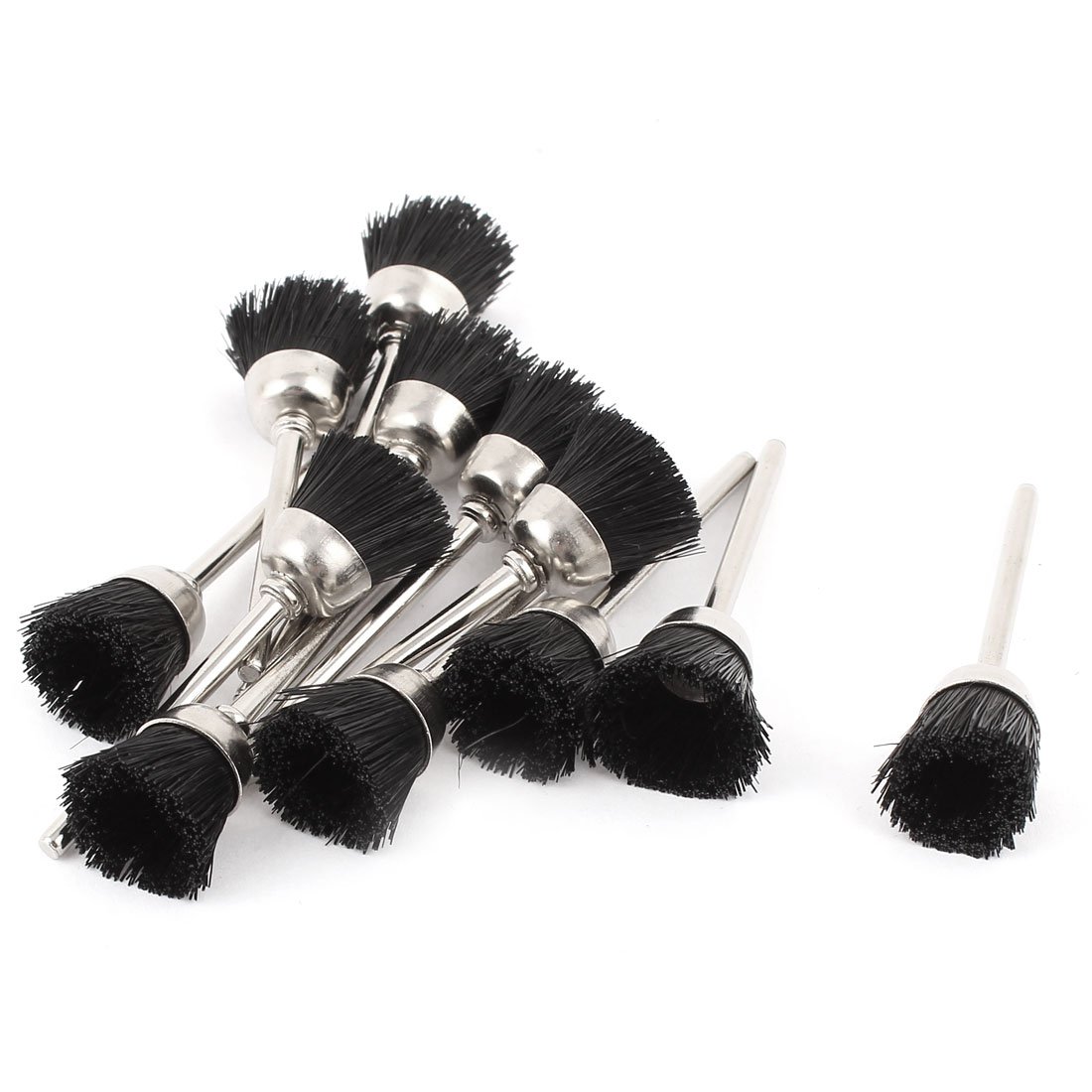 Uxcell Black Sourcingmap 12 Pcs 15Mm Dia Nylon Cup Brush Polishing Wheel For Rotary Tool
