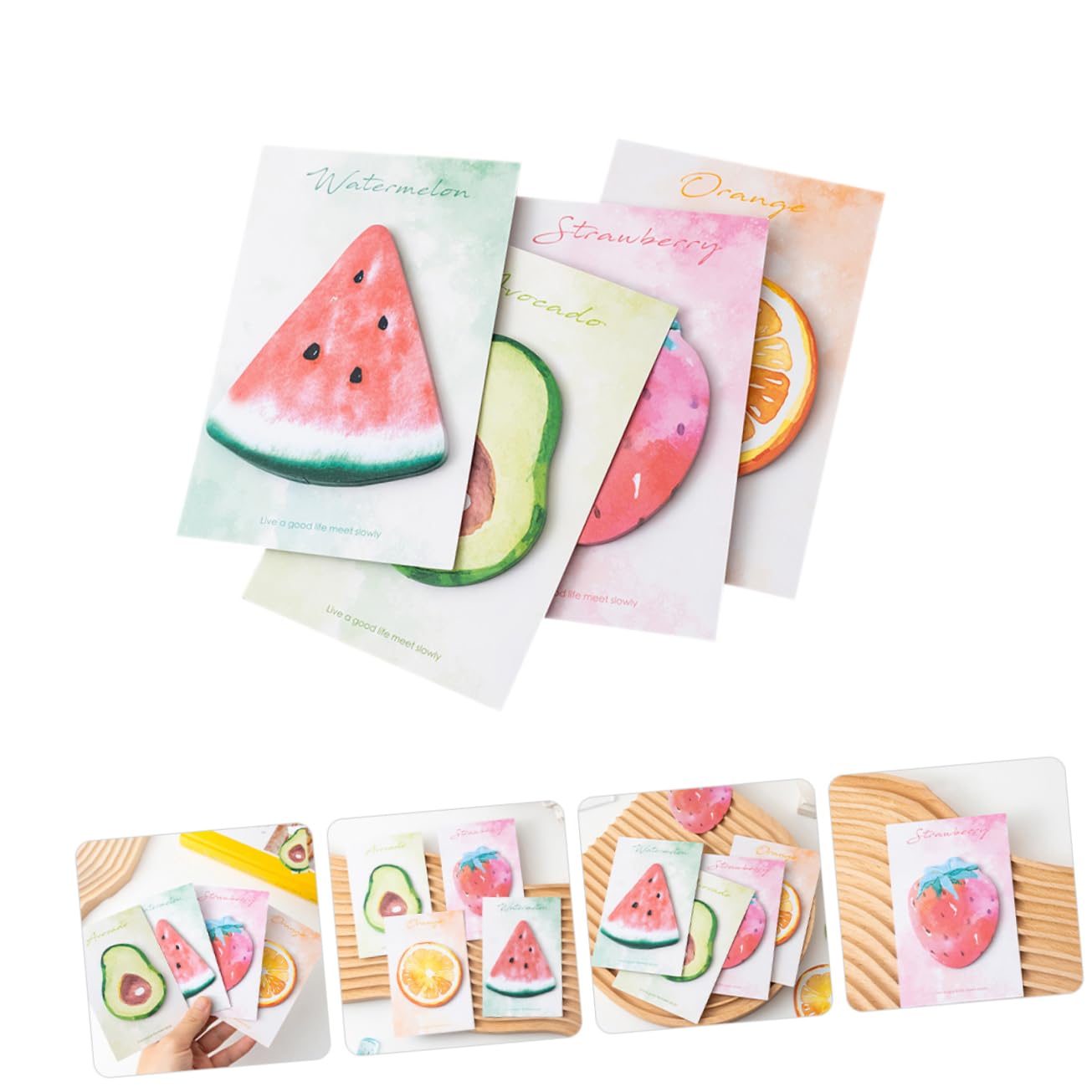 SHINEOFI 5 Pièces 8 cahier de notes pour coloré mémo à la maison autocollants blocs-notes compacts note de bureau stickers blocs-notes autocollants mémo stickers Papier