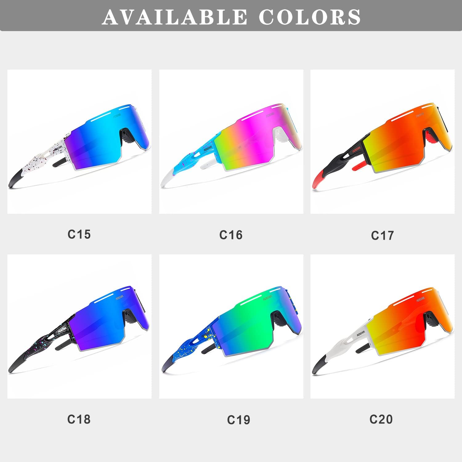 IKTOD Sports Polarized Sunglasses UV Protection for Youth, Men & Women, Ideal for Cycling Running Baseball Skiing & Softball - Image 7