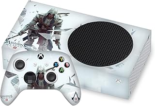 Head Case Designs Officially Licensed Assassin's Creed Connor III Graphics Matte Vinyl Sticker Gaming Skin Decal Cover Compatible with Xbox Series S Console and Controller Bundle