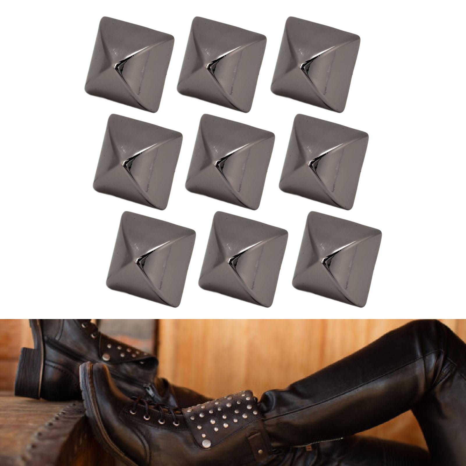 Amazon.com: 20Pcs 12mm Pyramid Studs, Four Jaw Pyramid Rivets