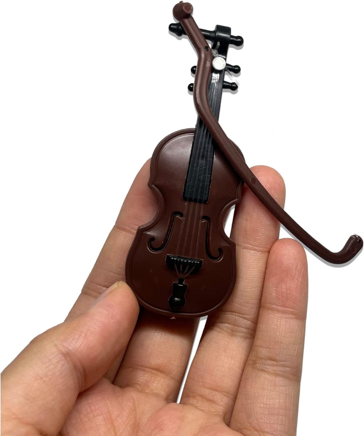 Miniature Violin, Tiny Violin Mini Musical Instrument, Miniature Model Dollhouse, Furniture Crafts Ornament for Dollhouse Fairy Garden Decoration