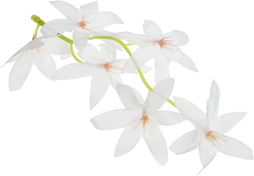 Miniatura 8 de PATIKIL Flor de orquídea artificial de 7 pulgadas, 12 velas flotantes de simulación de florero cilíndrico para decoración del hogar, boda, champán