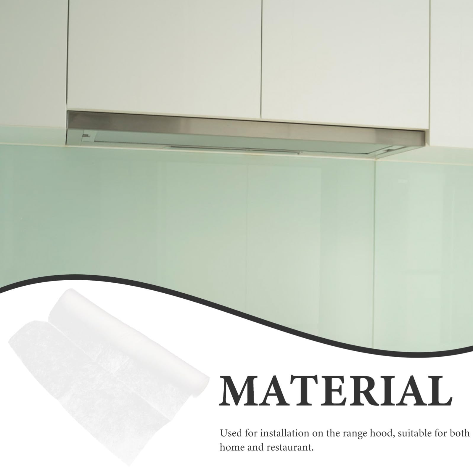 Filtros de Papel para Campana Extractora 2 Rollos, Blanco No Tejido