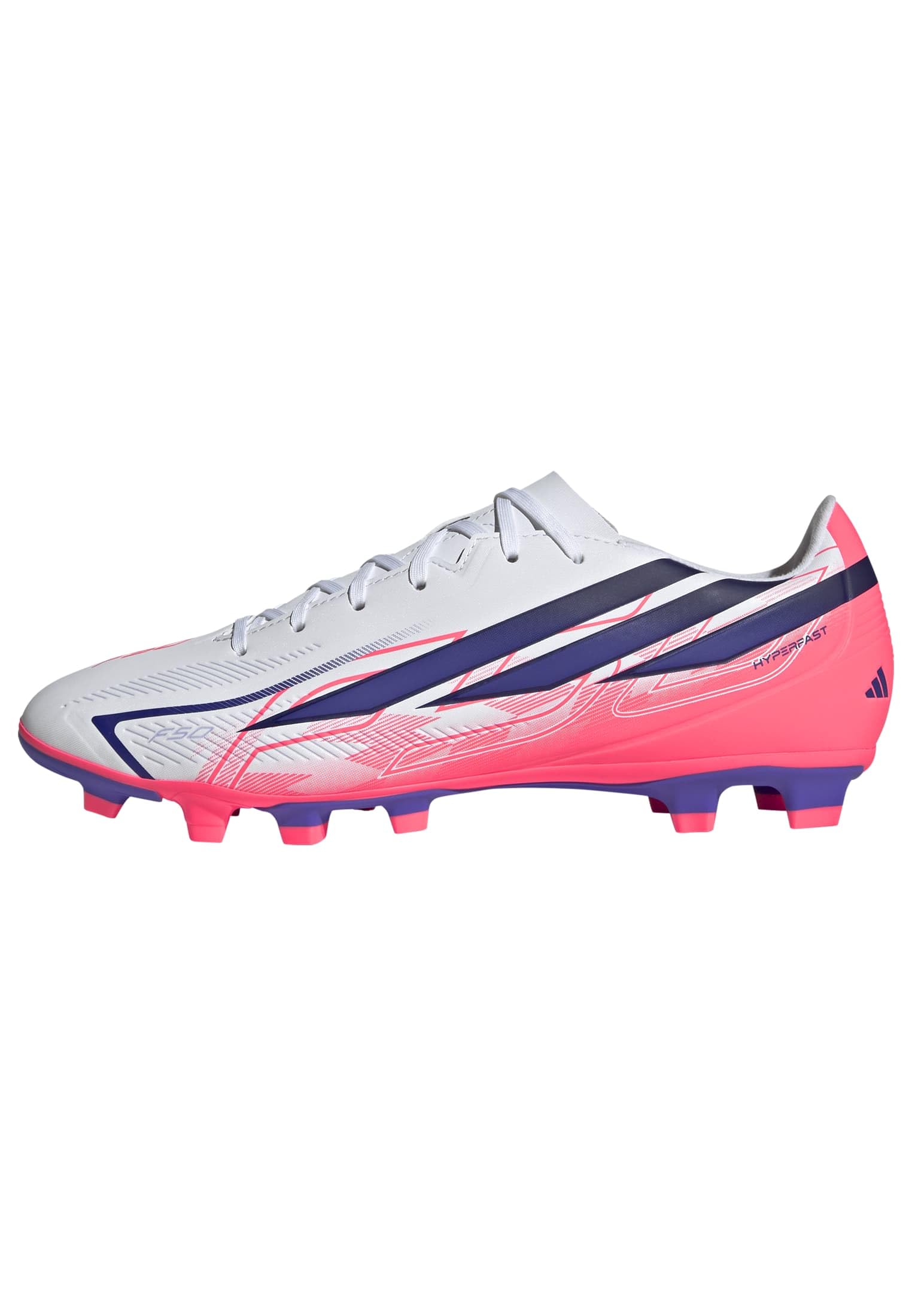 Adidas Men's F50 Adults Club Firm Ground Football Boots - White/Coral - 6 (39.3)