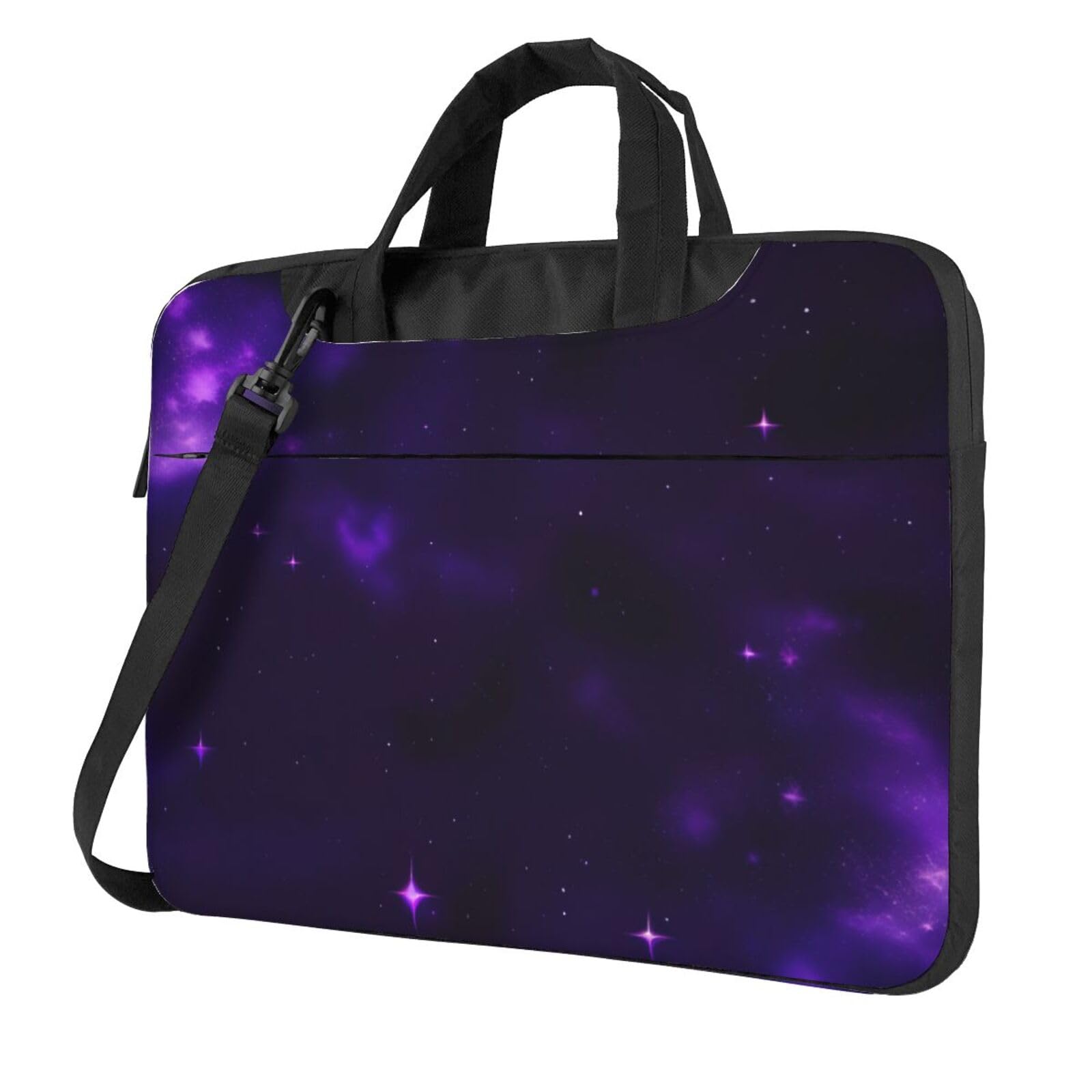Sacoche ordinateur galaxie violette avec poches de rangement - 8