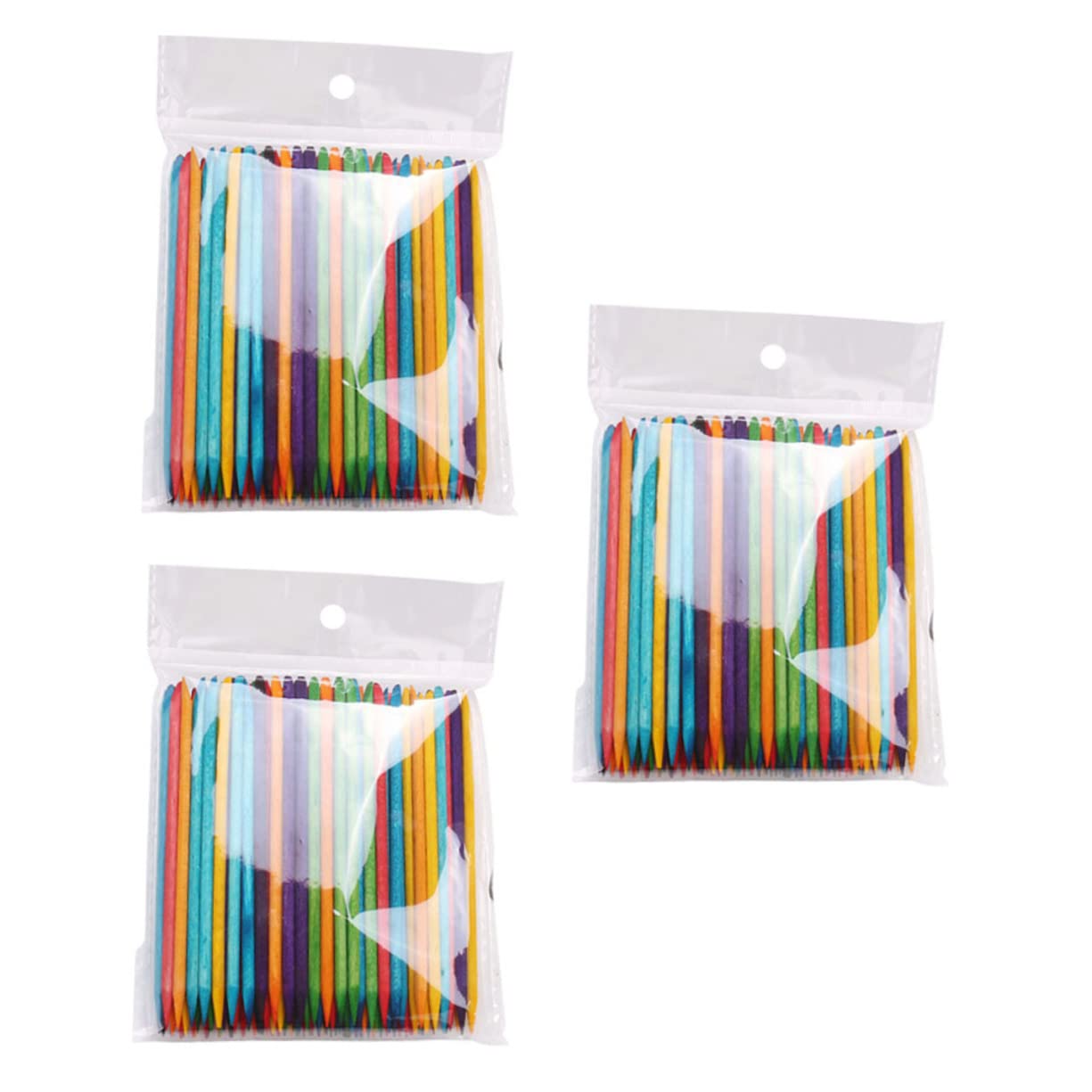 Didiseaon Nail Pusher Tool Set 300pcs Wooden Manicure Stick Nail Sample Sticks Cuticle Tools