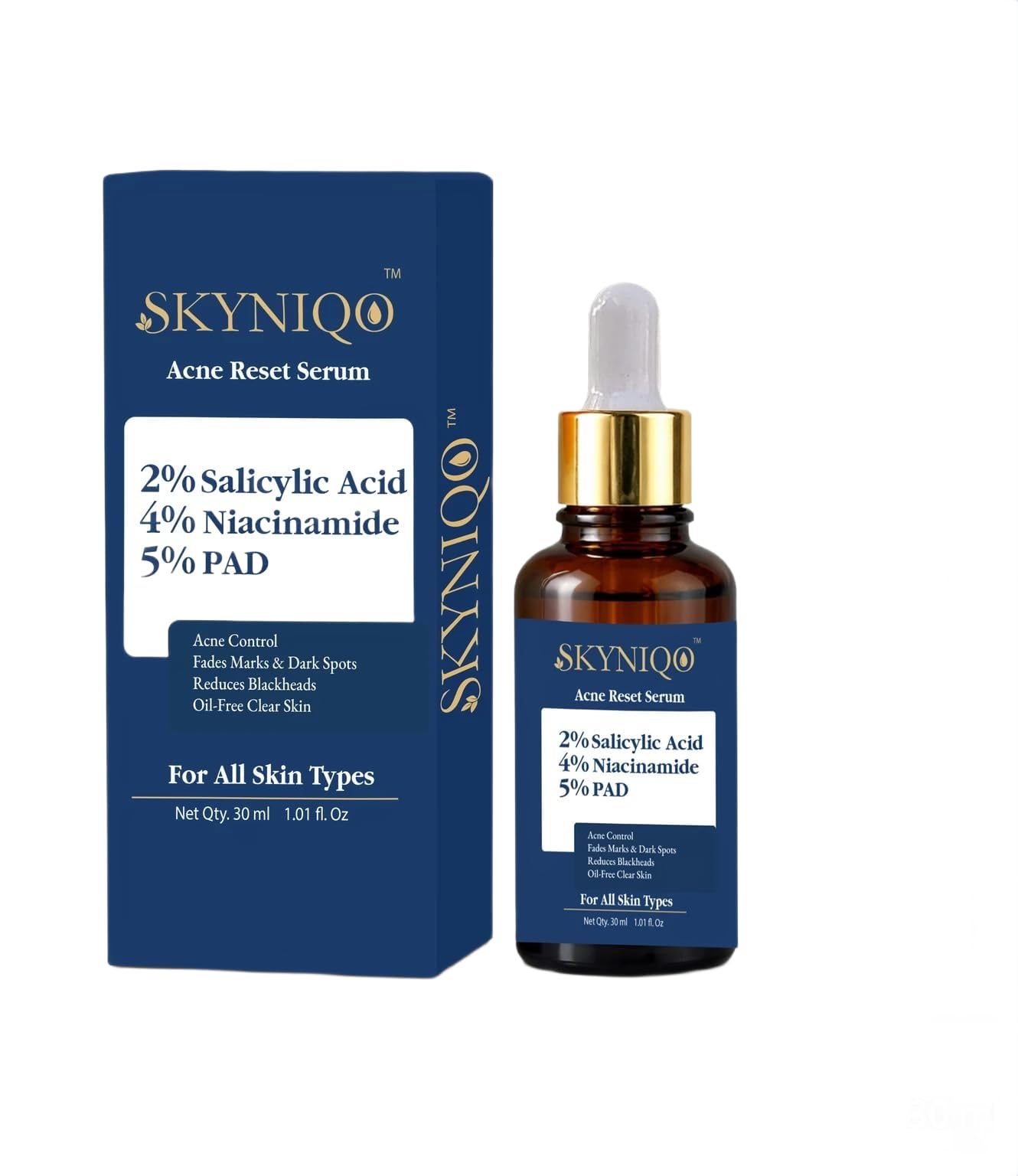 Acne Reset Face Serum 30ml | 2% Salicylic Acid + 5% PAD + 4% Niacinamide | Acne & Pimple Removal, Marks & Dark Spot Reduction | Oil Control, Blackhead Removal, Pore Tightening | For Men & Women | All Skin Types-image-25