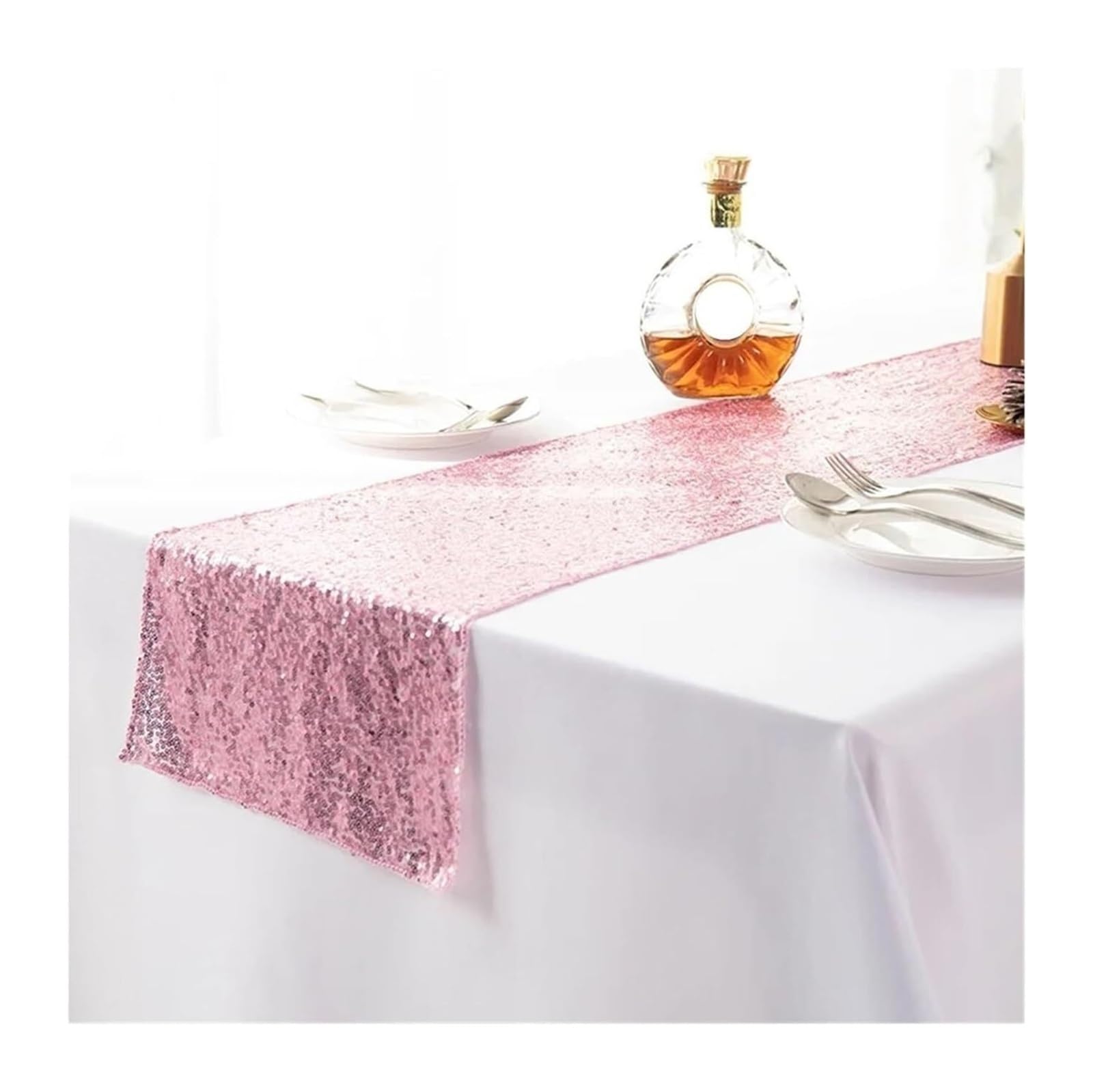 PZOFERLIN Table flag Multicolor Sequin Table Runner 30X180-275cm Wedding Party Decoration(Color 6,30X275cm)