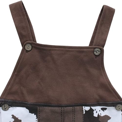 Miniatura 5 de Nikiikoo Disfraz de vaquero del salvaje oeste para bebés y niños, mameluco con tirantes y sombreros, traje de cosplay para Halloween