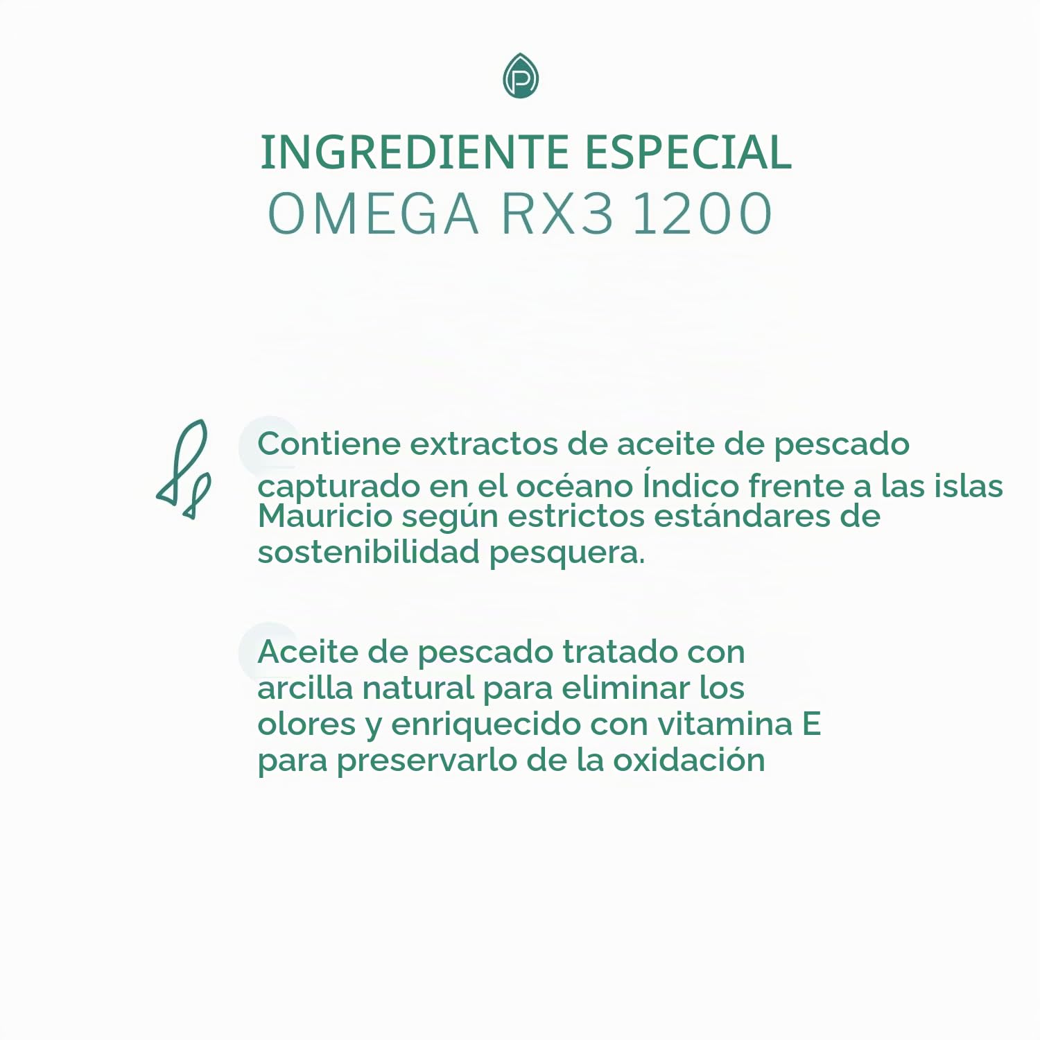 Omega RX3 1200 - Complemento alimenticio - A base de Omega 3 - Aporta energía al organismo - 300 perlas