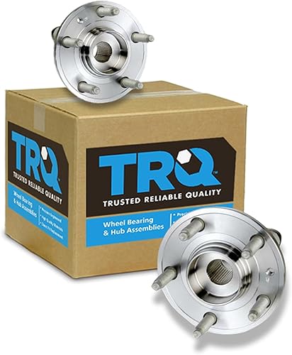 Vista 122 de TRQ Juego de Rodamientos de Rueda y Cubierta de Llanta Trasera para Conductor y Pasajero 2 Piezas Compatible con Infiniti G35 2003-2006 2007 G35