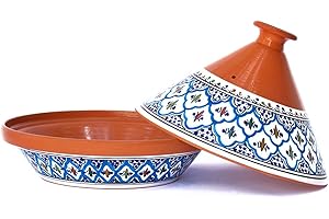 Kamsah Bohemian Supreme Tagine: Handcrafted Moroccan Ceramic Cooking Pot