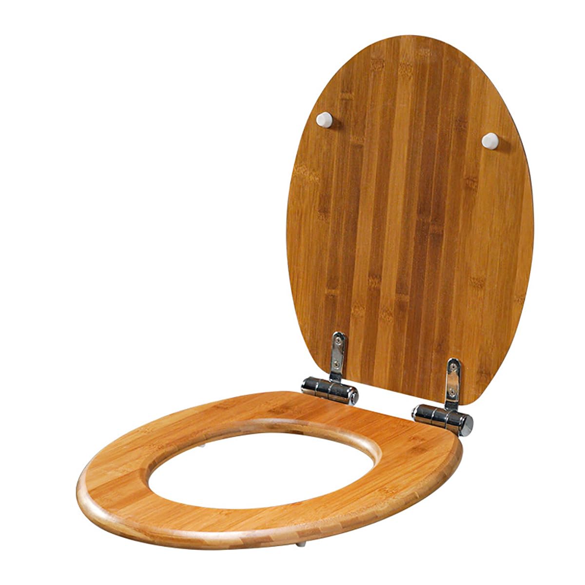 Ldhsjh Girls Bamboo Elongated Toilet Seat, Soft Close Close Close Install Install Hinges, Adjustable, Lightweight, Durable, Portable, User-Friendly, Compact, Quiet, Anti