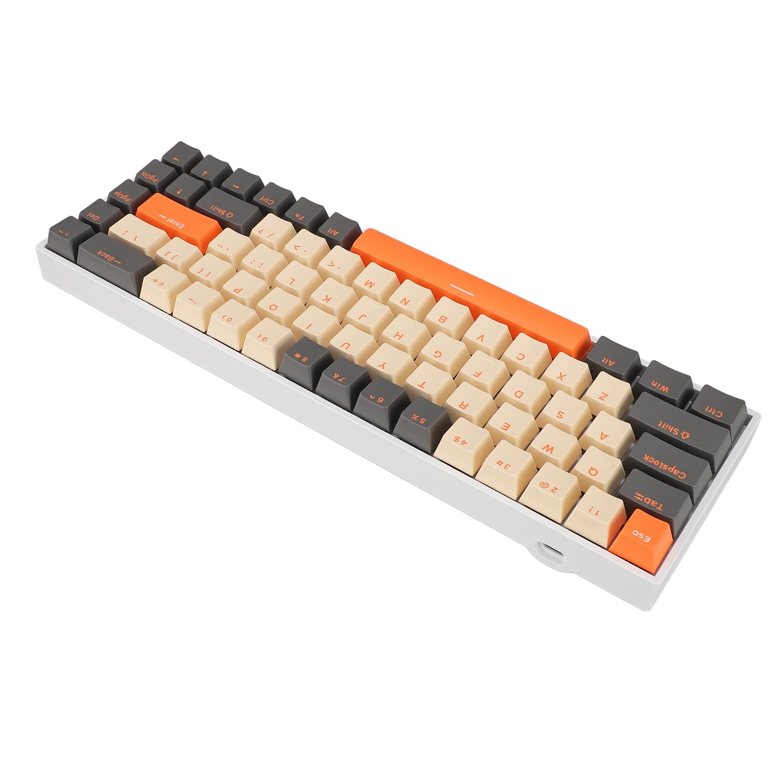 Teclado Mecánico para Juegos, Teclado Retroiluminado RGB con Cable Tipo C de 68 Teclas con Interruptor Rojo, Teclado Compacto Intercambiable en Caliente Al 60 por Ciento para PC,