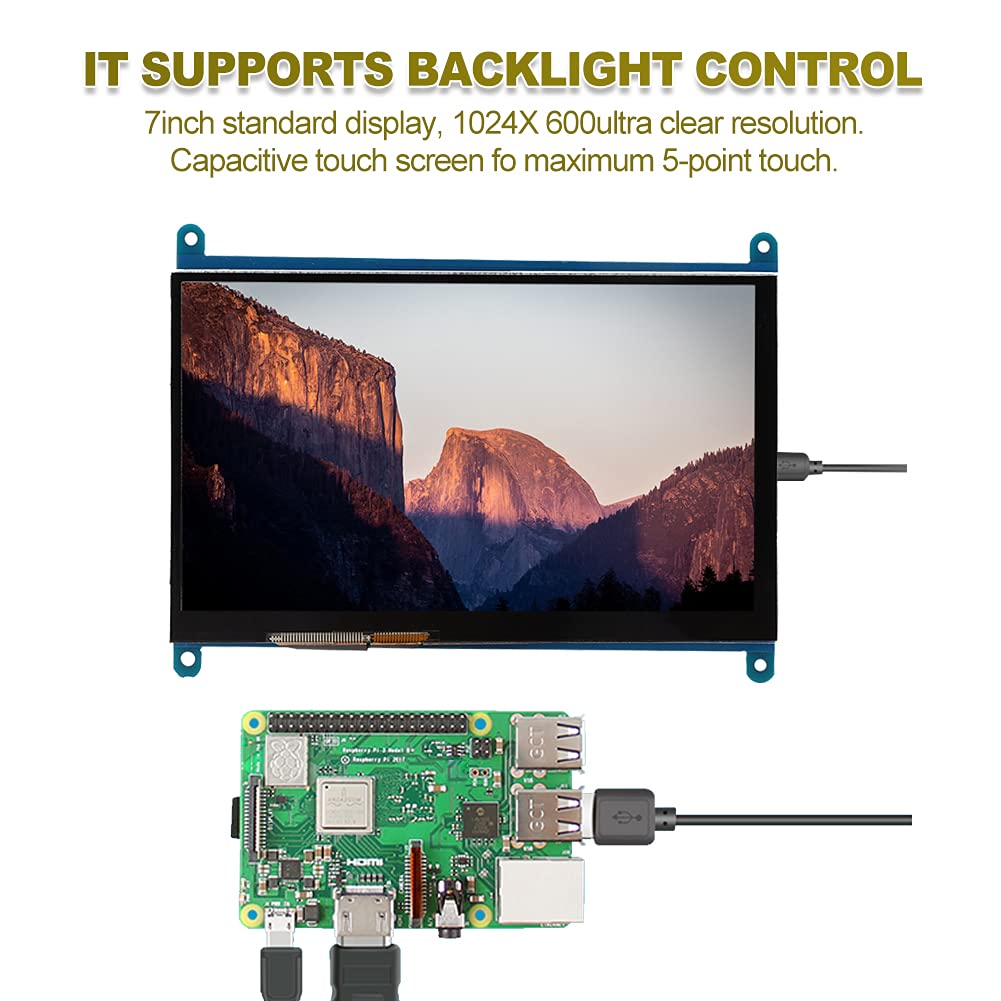 Amazon.co.jp: Raspberry Piタッチスクリーンモニター、7インチ