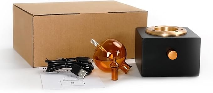 Difusor de Aromas Nebulizador Inalámbrico Recargable 40h Vidrio y Madera miniatura 7