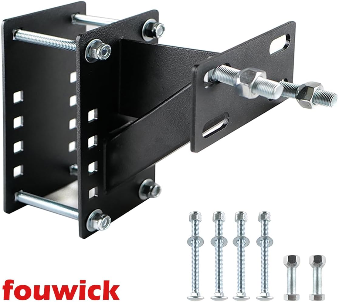 fouwick Trailer Spare Tire Mount, Spare Tire Bracket Fits 4 & 5 & 6 Lugs Trailer Wheels on 4", 4.5'', 4.75'', 5'' and 5.5'' Bolt Patterns, Hold up to 150 Lbs, Black Spare Tire Carrier