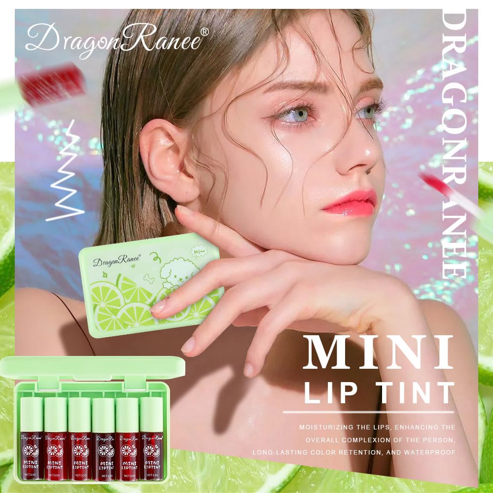 Amazon.com : 6 Colors Lip Tint Stain Set, Korean Lip Gloss Lip