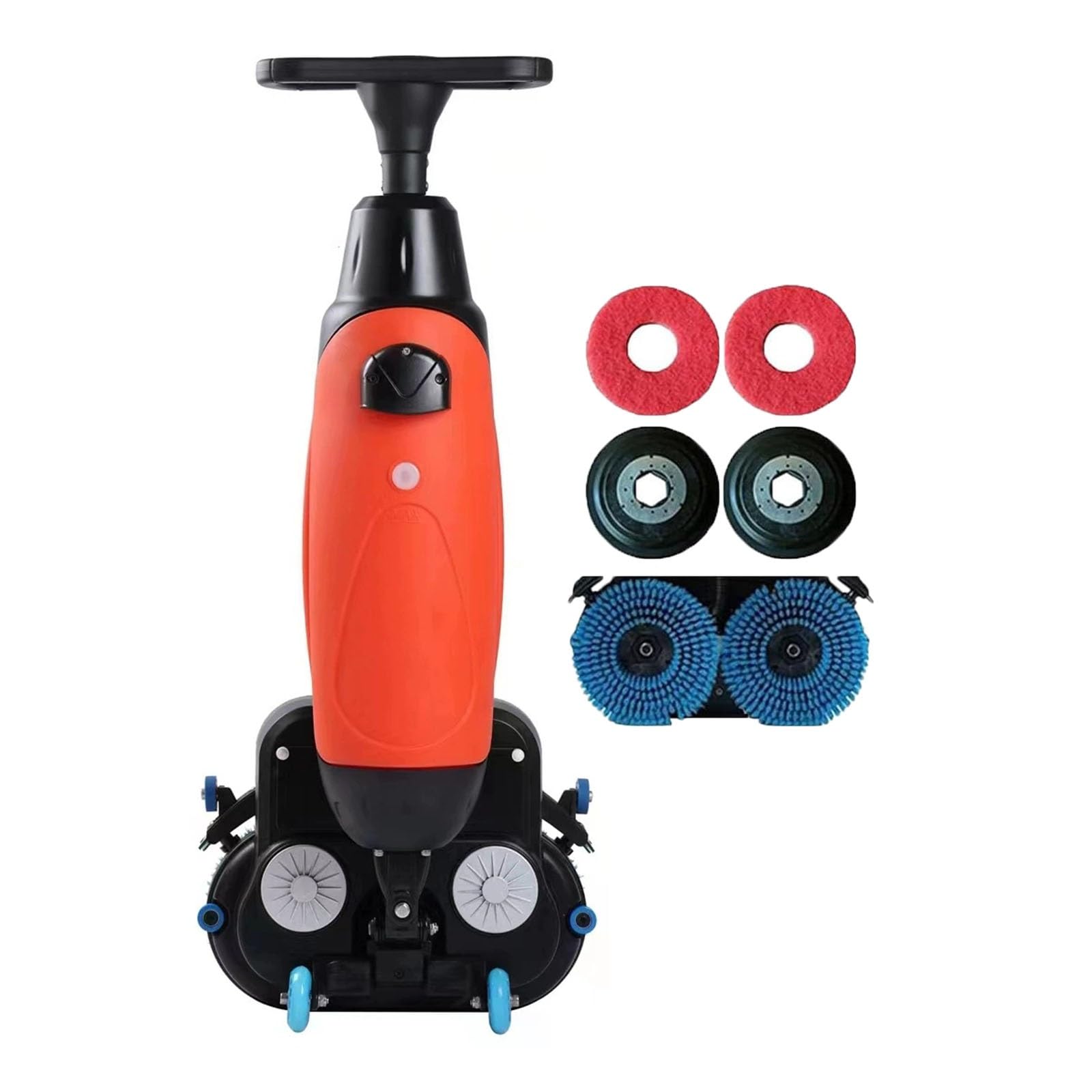 Fregadora De Suelos Profesional Sin Cable, Maquina De Limpieza Industrial Con Doble Cepillo, Lavapavimentos Para Taller, Garaje Y Tienda, Alta Potencia