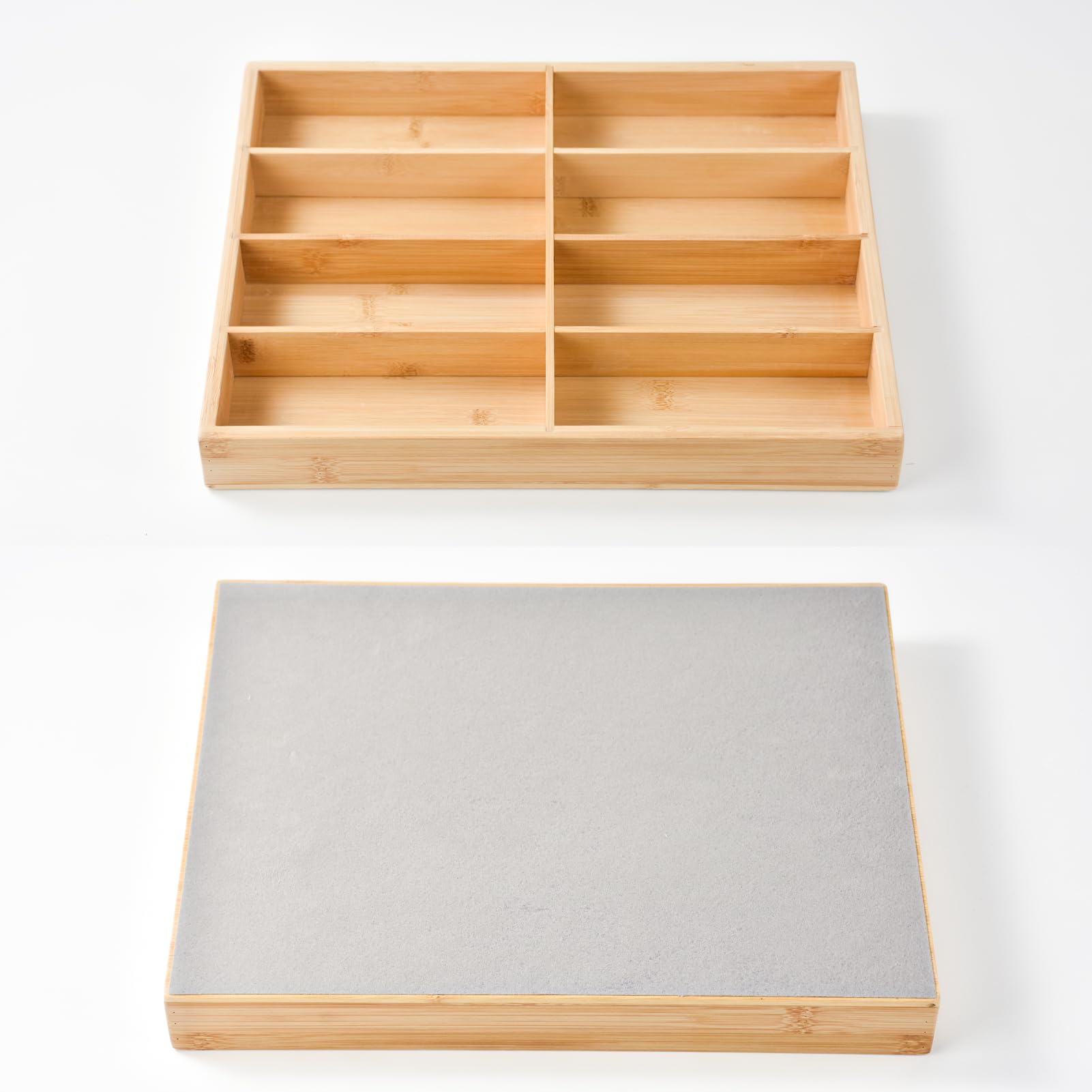 Caja organizadora de bambú natural para gafas de sol y gafas de sol
