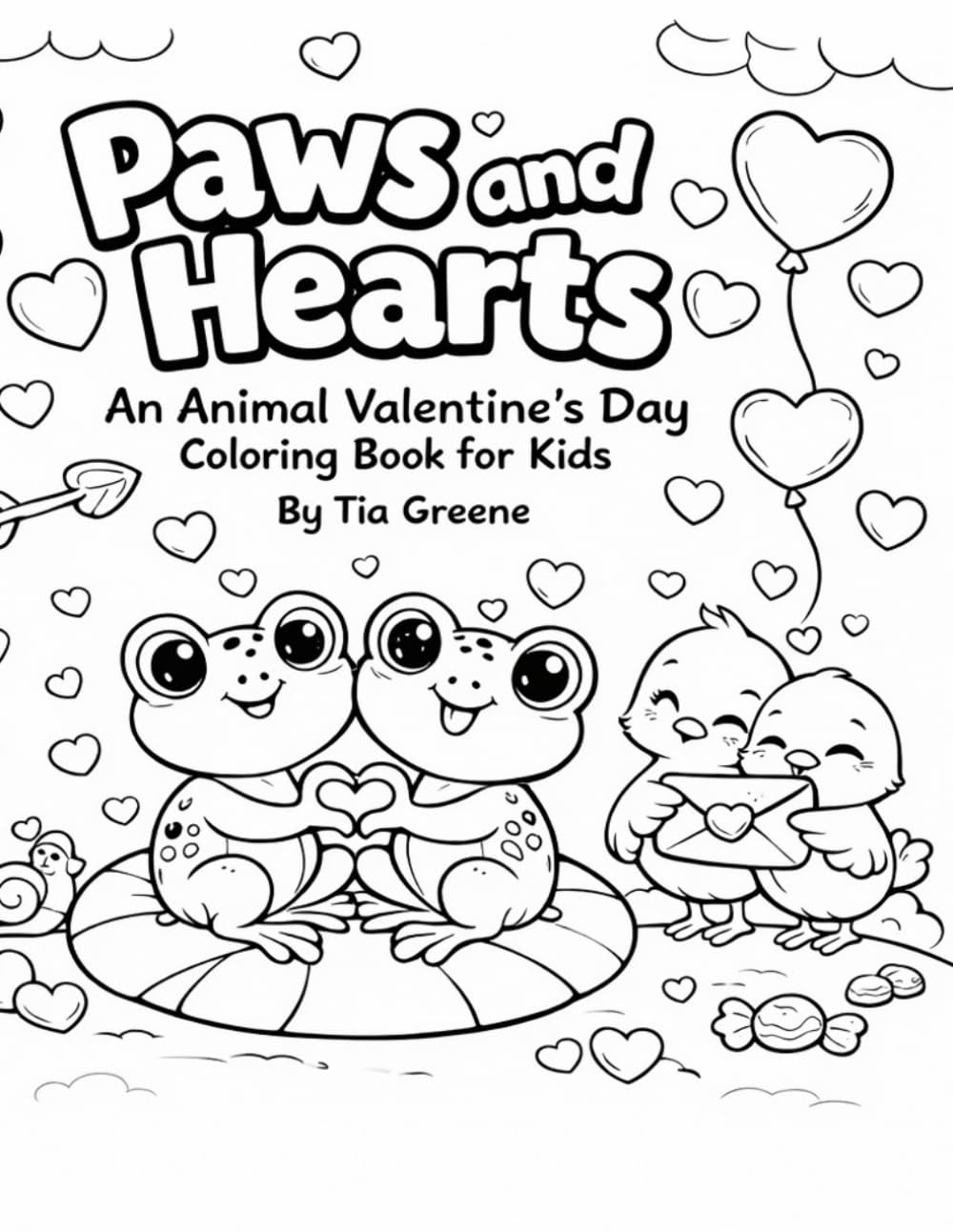 Paws and Hearts: An Animal Valentine Coloring Book for Kids