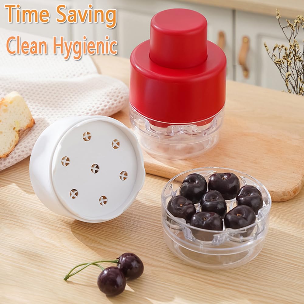 Dénoyauteur De Cerises 7 En 1 Portable à 7 Trous - Dénoyauteur De Cerises à Libération Rapide - Outil De Dénoyautage De Cerises Pour La Cuisine