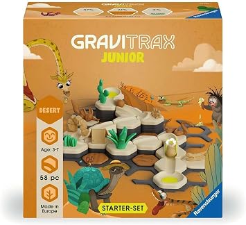 Ravensburger GraviTrax Junior Starter Set - My Desert - 58-Piece Marble Run Game - Fun and Educational Preschool Marble Structure Building - STEM-Friendly, Interactive Learning - Kids Age 3 and Older